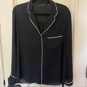 Zara chiffon shirt